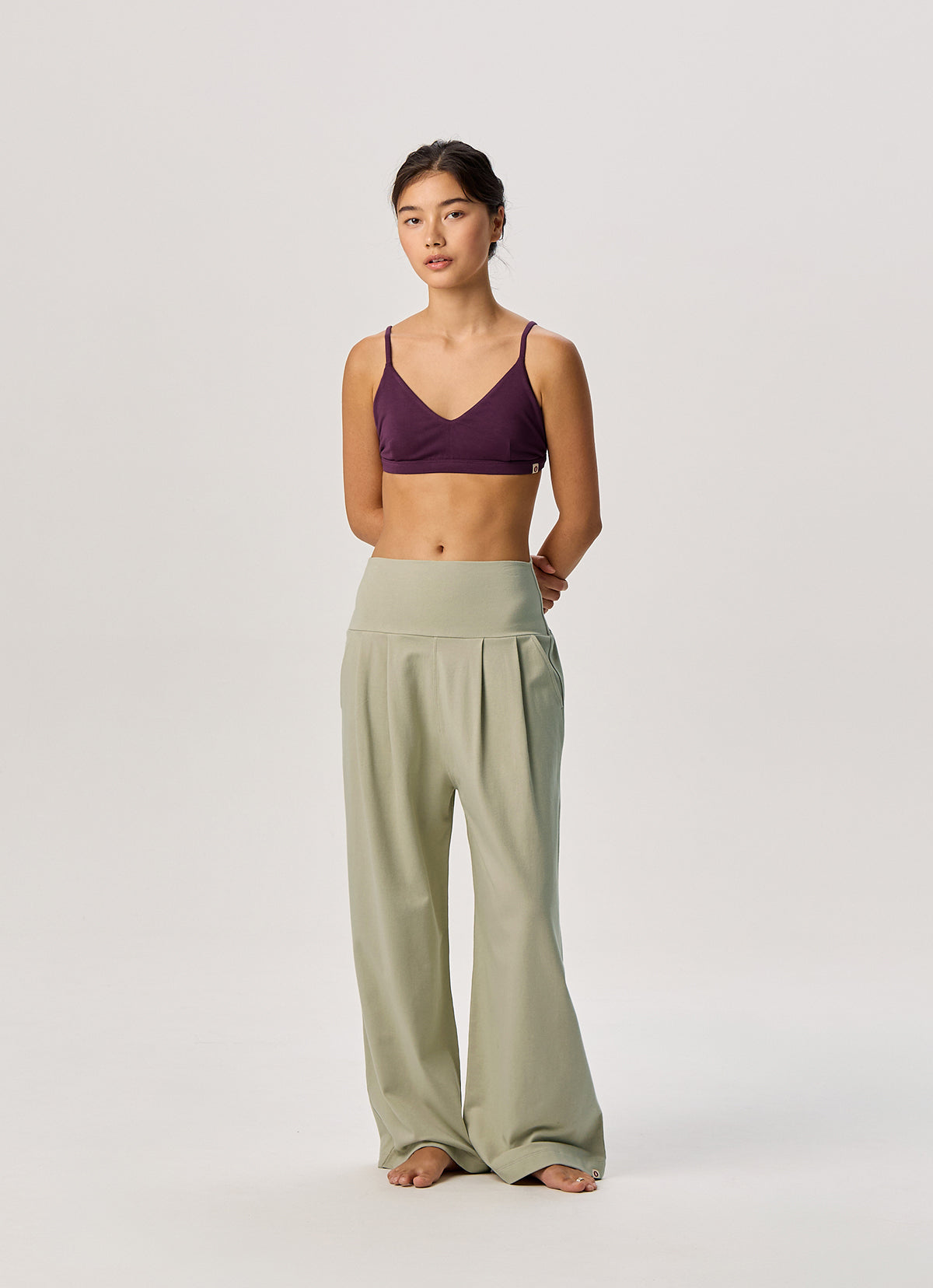 Fortune straight pants_Moss Gray