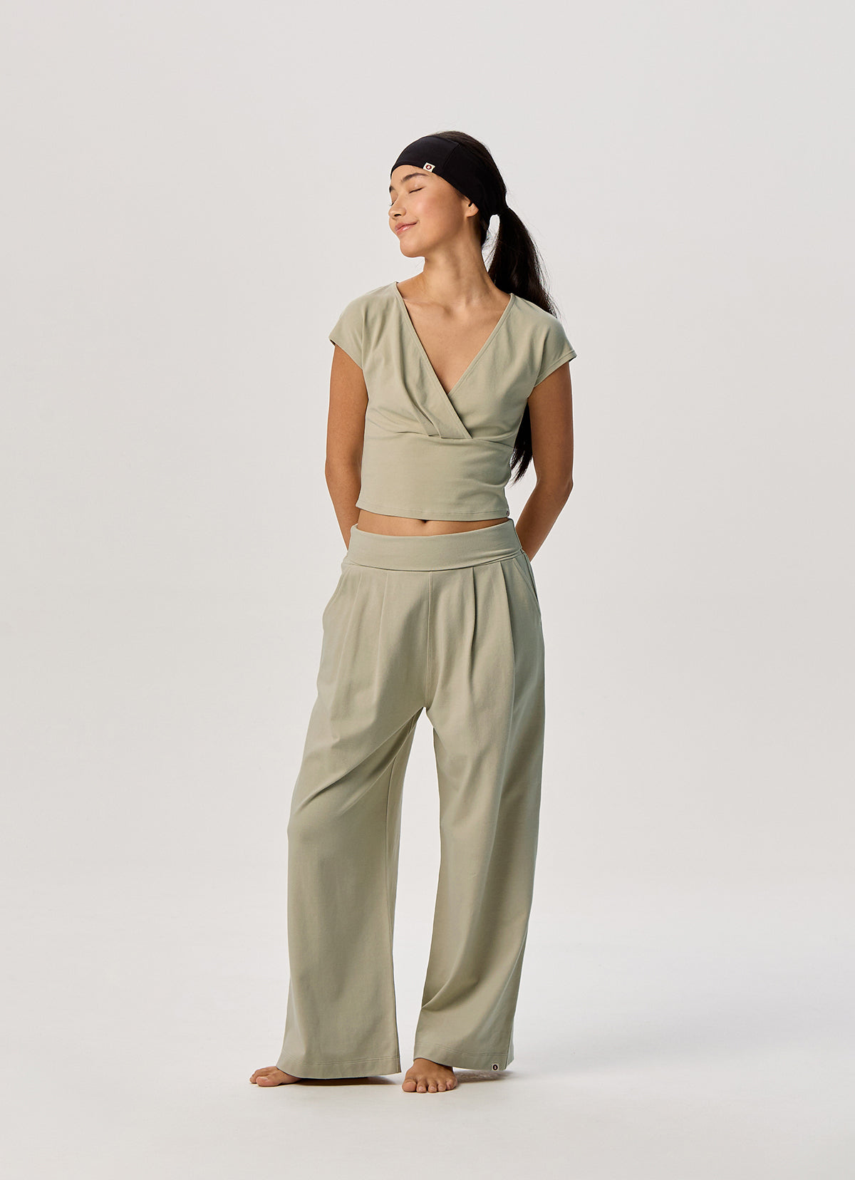 Fortune straight pants_Moss Gray