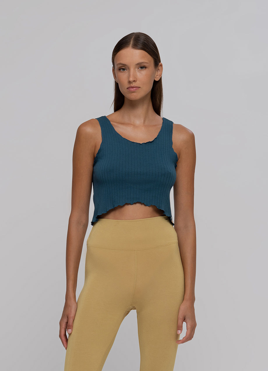 Navel tank top (new)_Teal