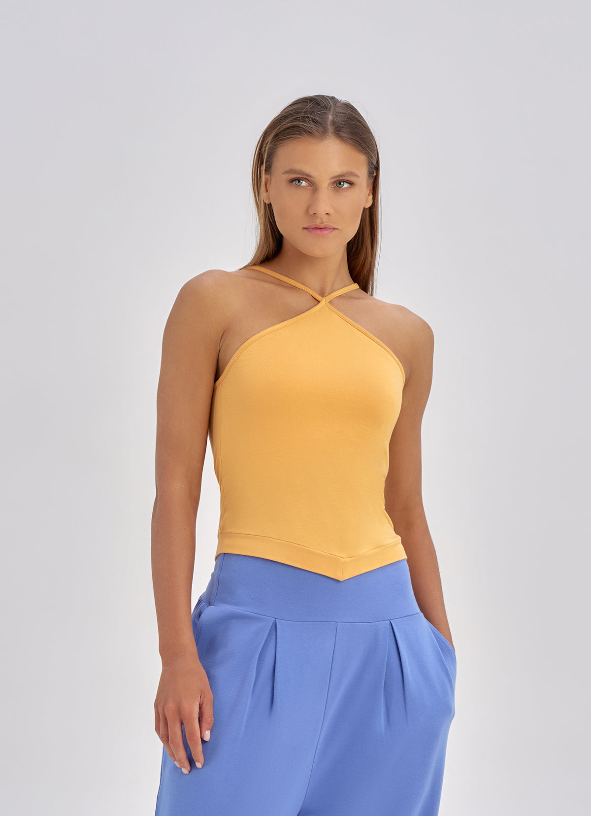 Diamond halter tank top_Golden Nugget