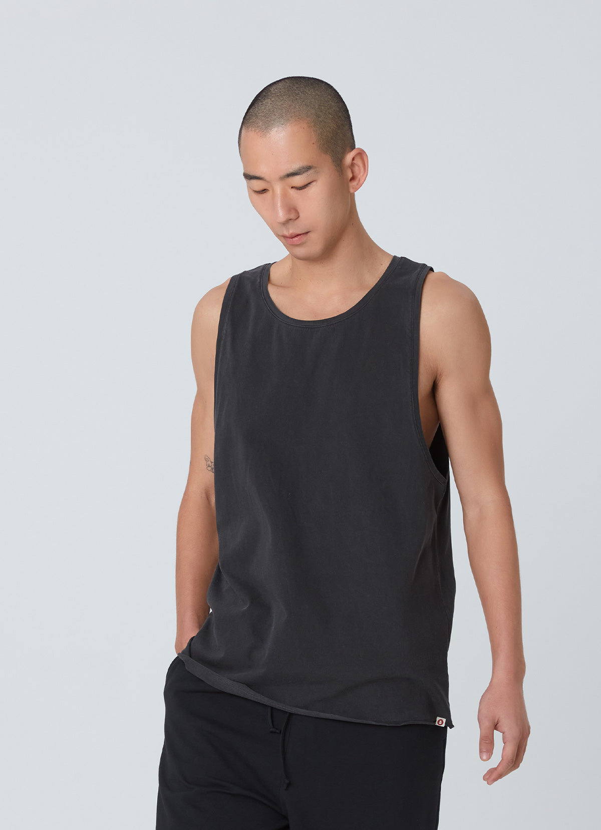 Short sleeve tank top (For Men)_Black