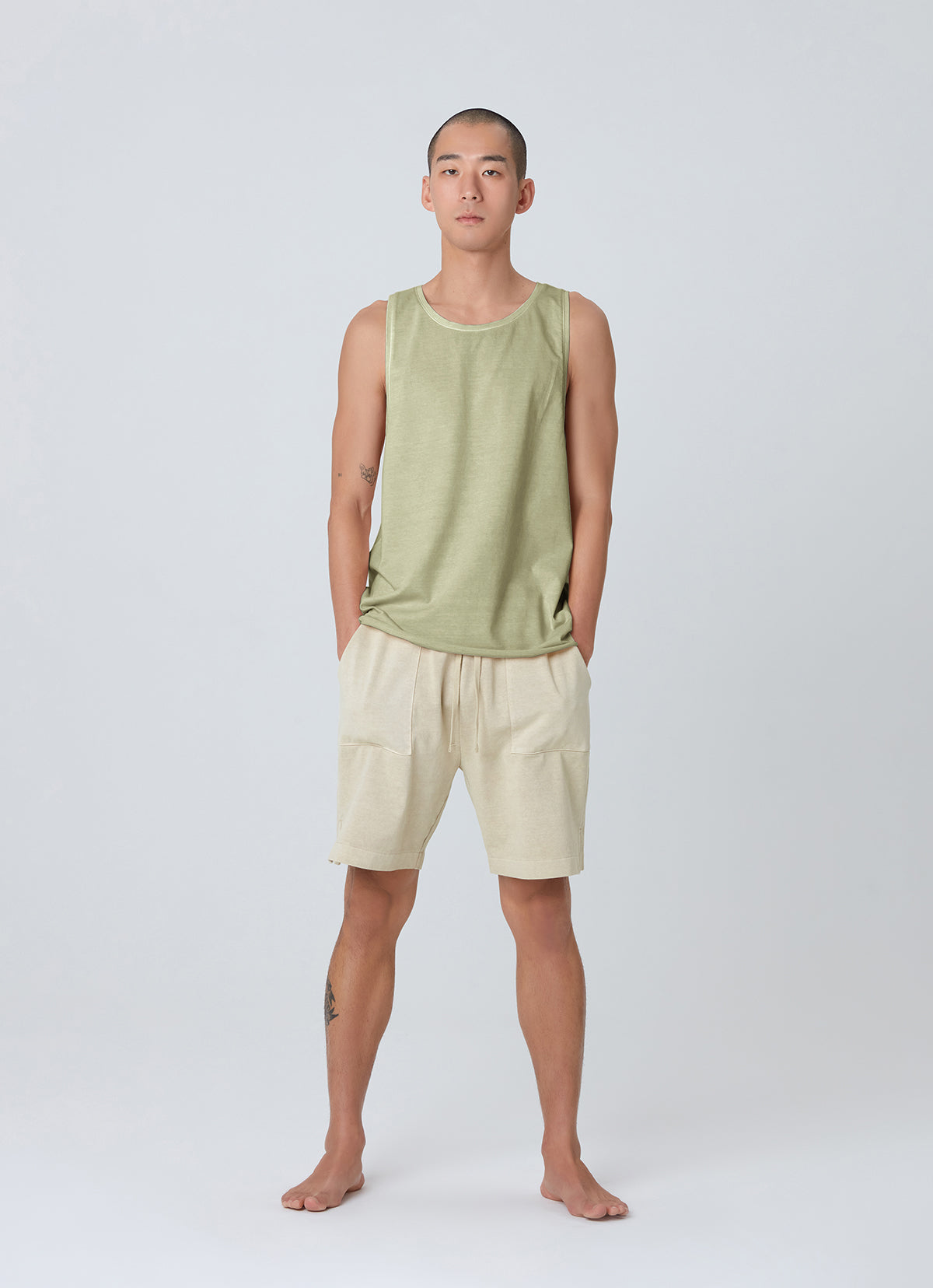 Short sleeve tank top (For Men)_Desert Sage