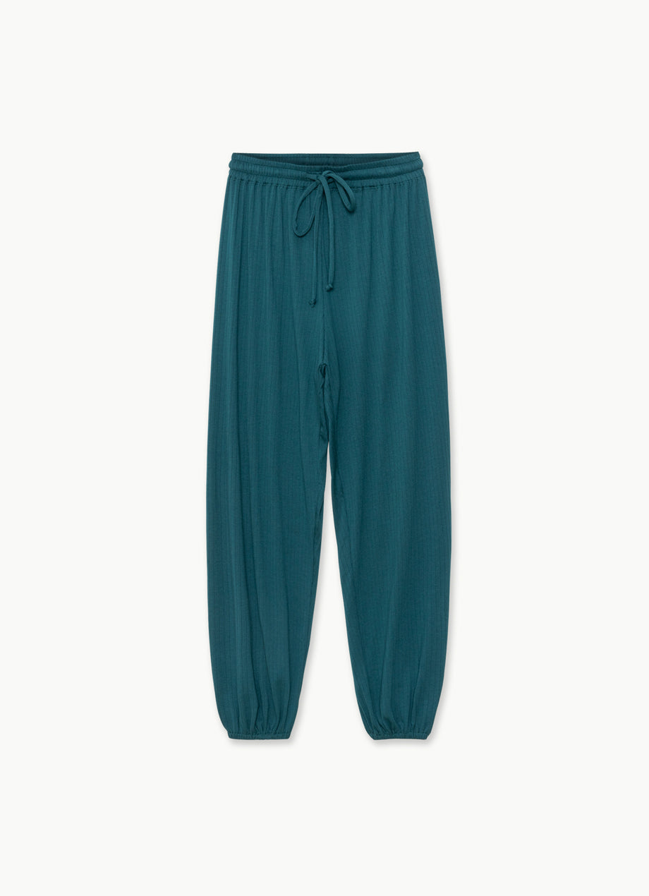 Rib jogger pants #2_Teal