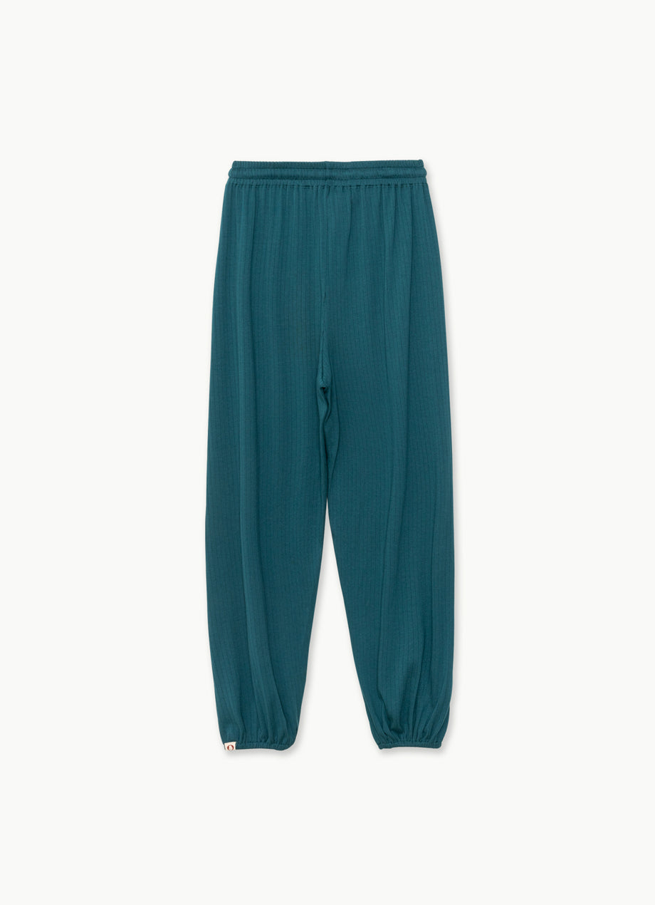 Rib jogger pants #2_Teal