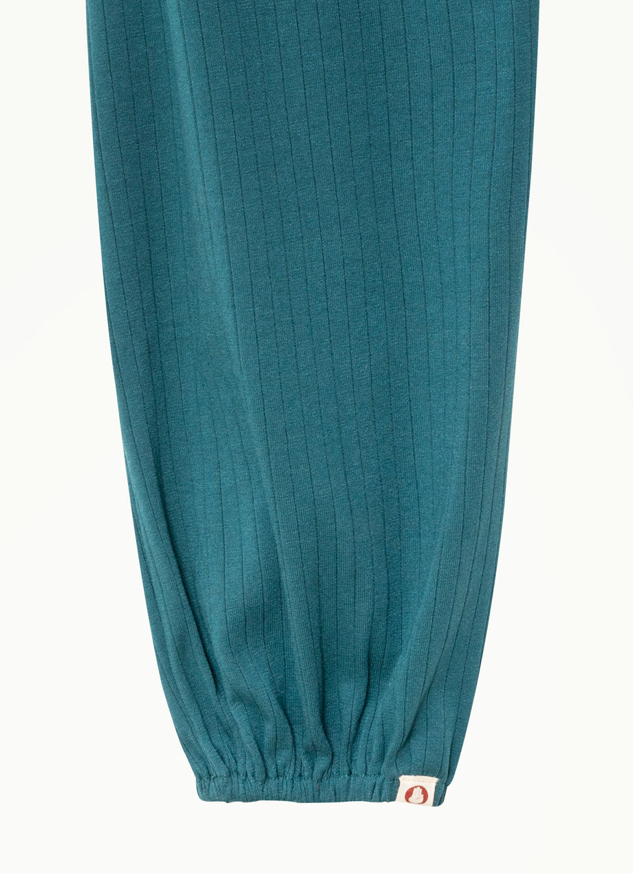 Rib jogger pants #2_Teal