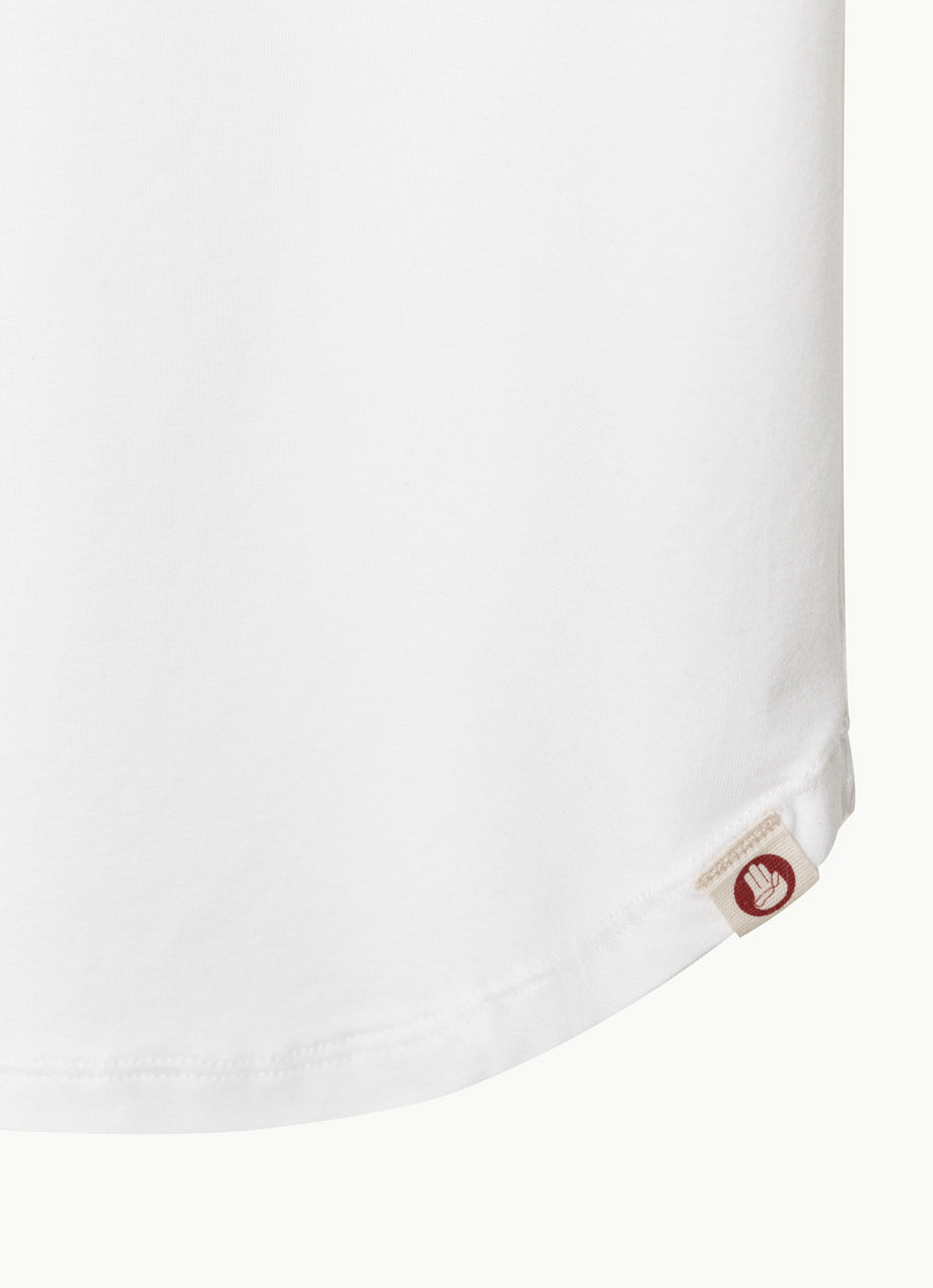 Unbalance shoulder long sleeve_White