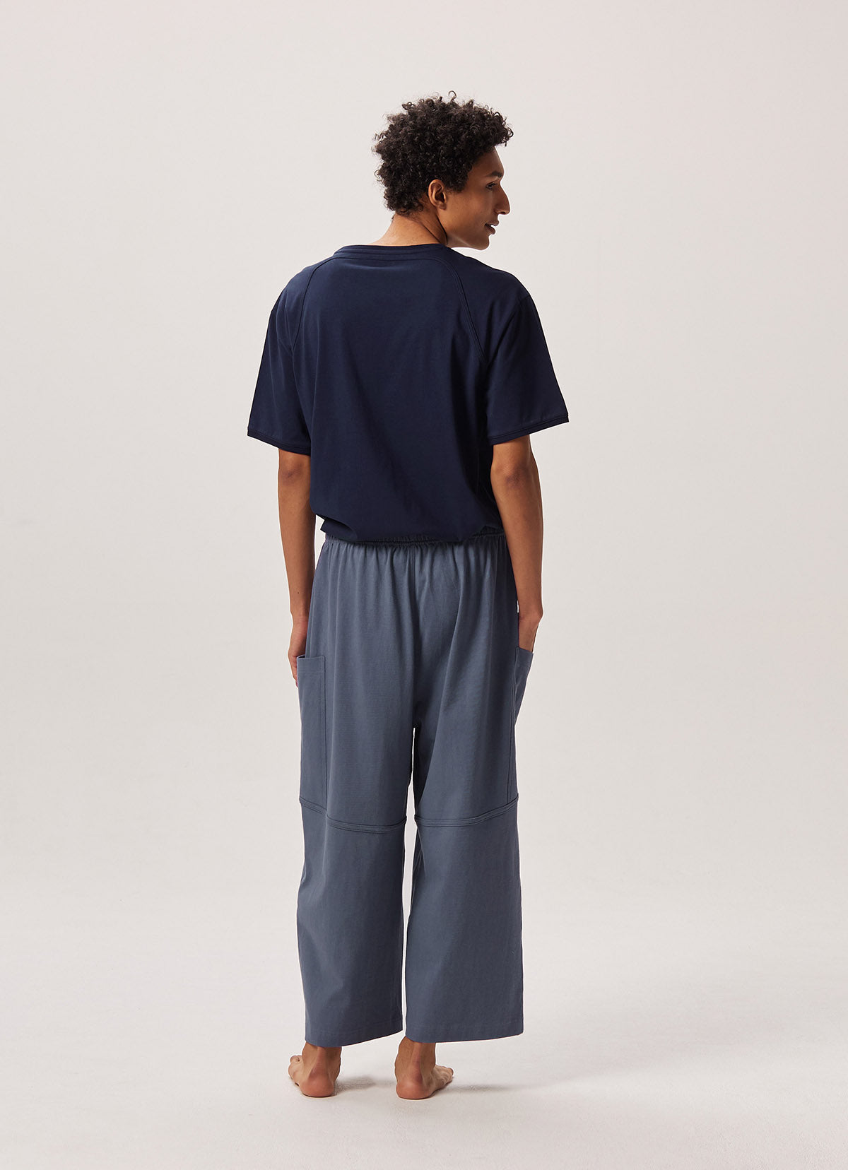 Out pocket crop pants (Unisex)_Grisaille