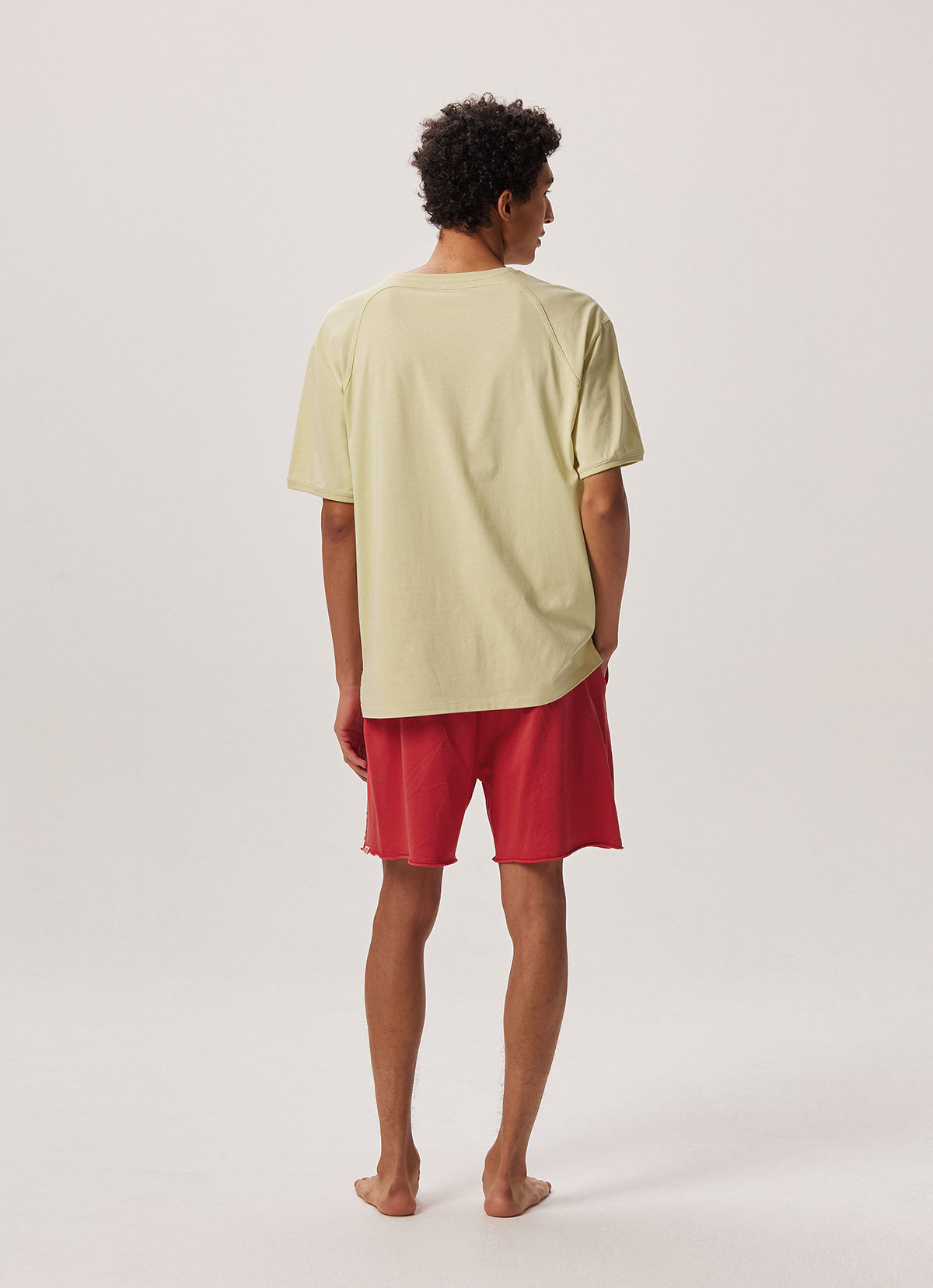Plain short sleeve (For Men)_Yellow Beige