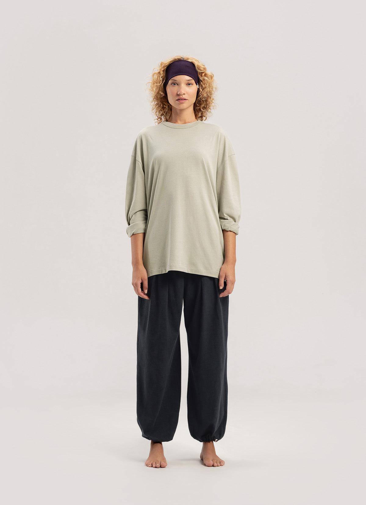 Small pocket long sleeve (Unisex)_Agate Gray