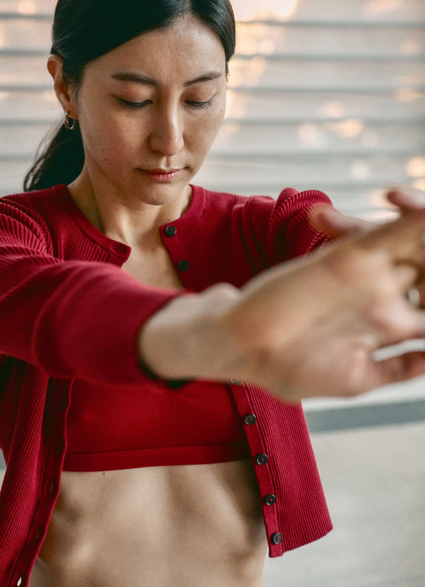 One-tone bra top_Rythmic Red