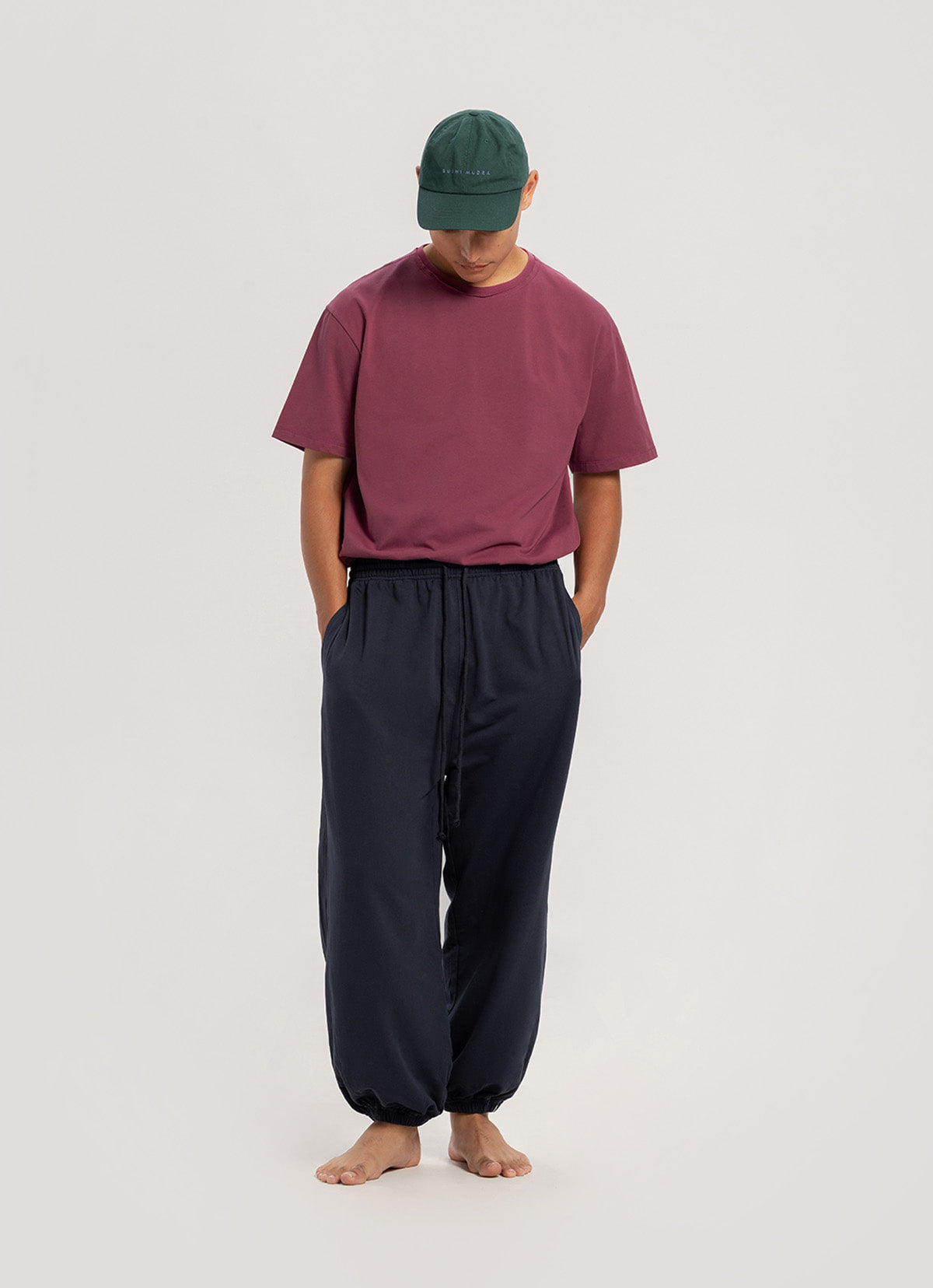 Diagonal jogger pants (Zurry ver.) (Unisex)_Blueberry