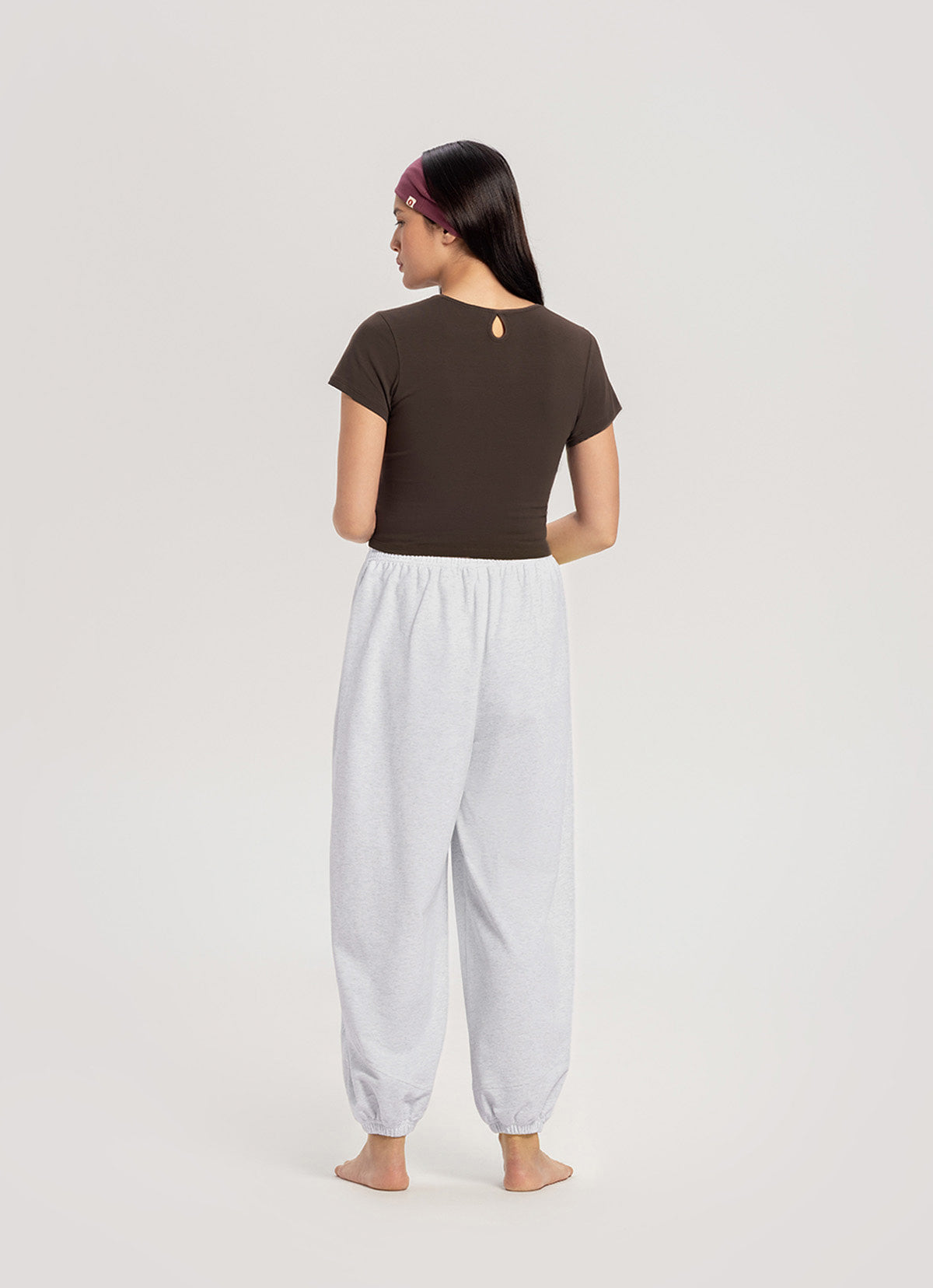 Keyhole short sleeve (Single ver.)_Chocolate Brown