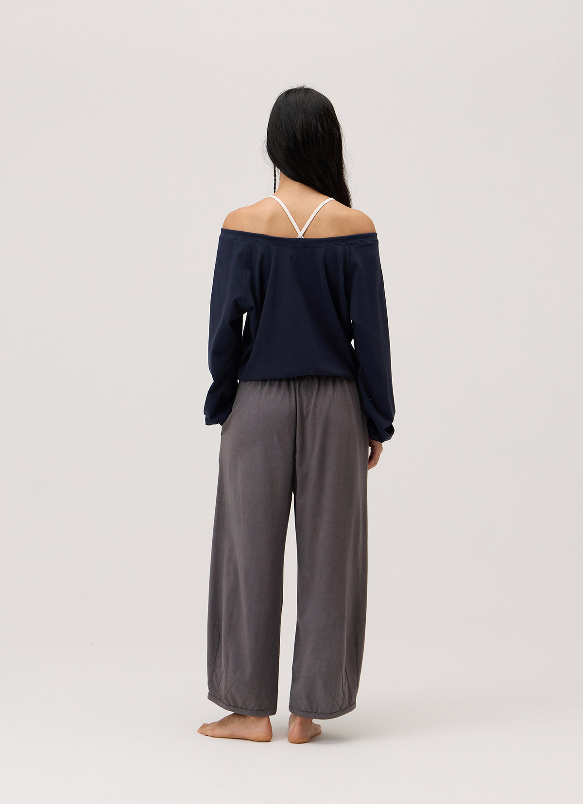 Pleats crop pants_Plum Kitten