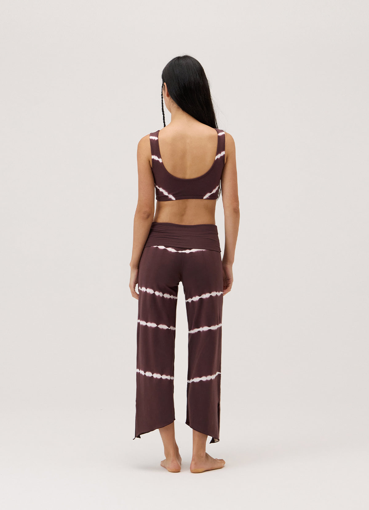 Diagonal pants_dyed_Chocolate Plum