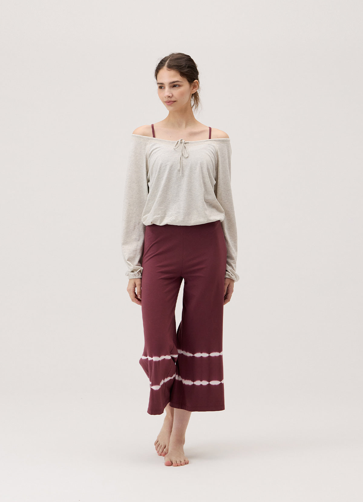 Wide fit jumpsuit_dyed_Windsor Wine