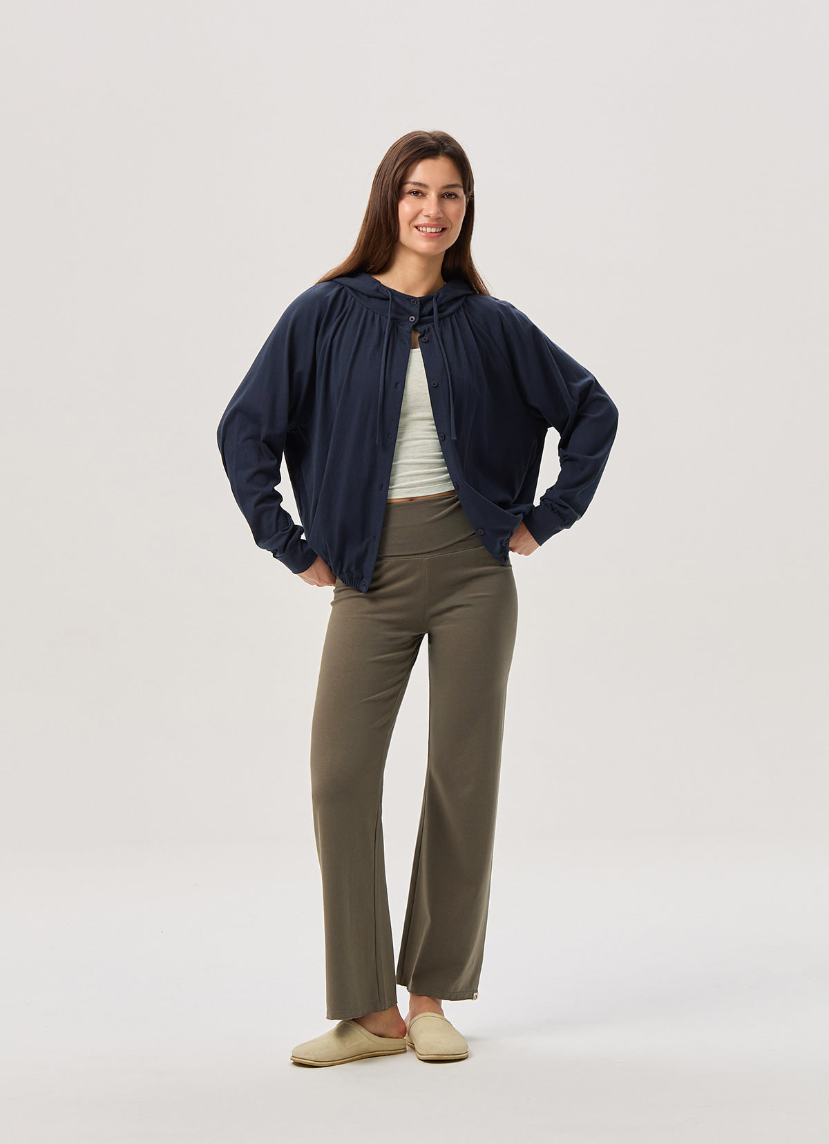 Wide straight pants_Chocolate Chip