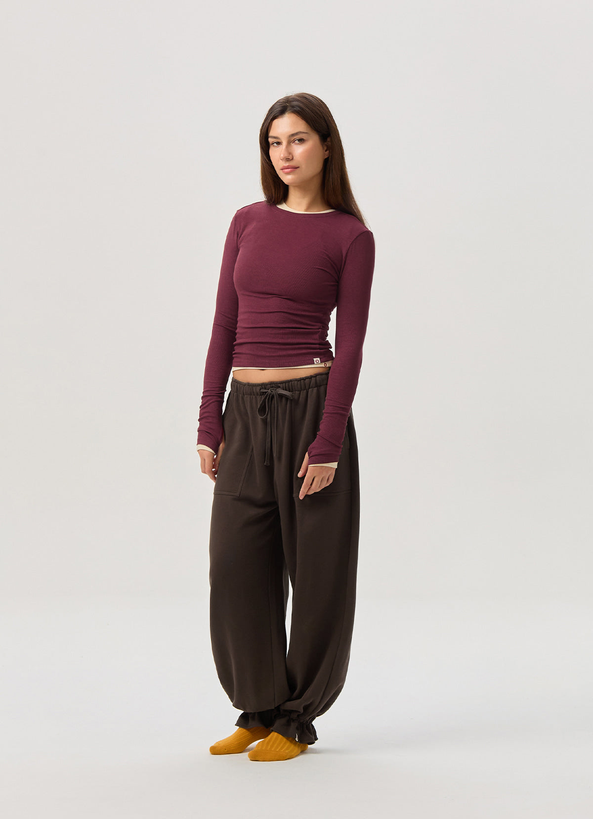 Ame jogger pants_Coffee Bean