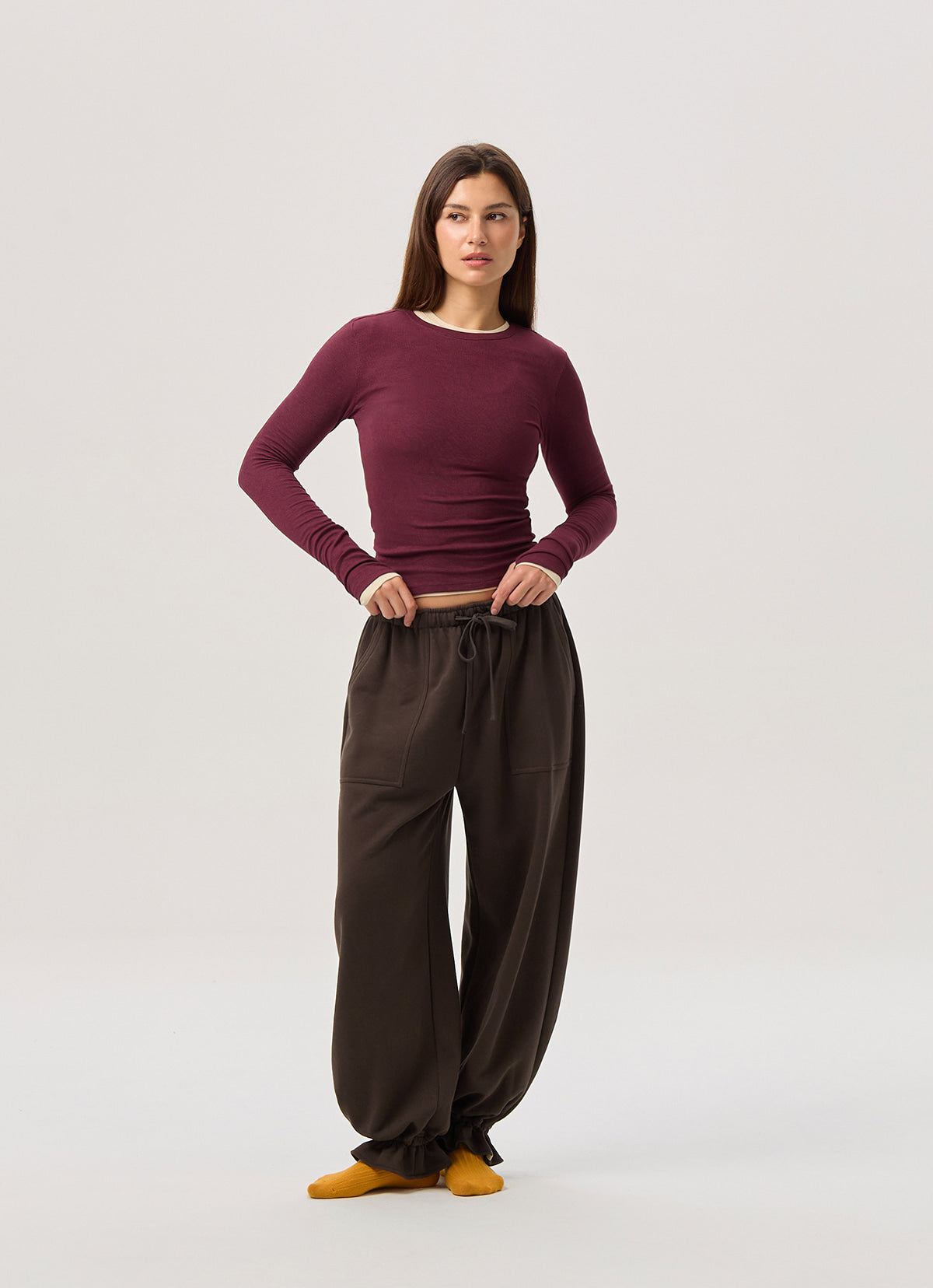 Ame jogger pants_Coffee Bean