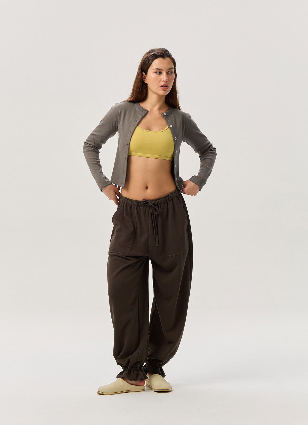 Ame jogger pants_Coffee Bean