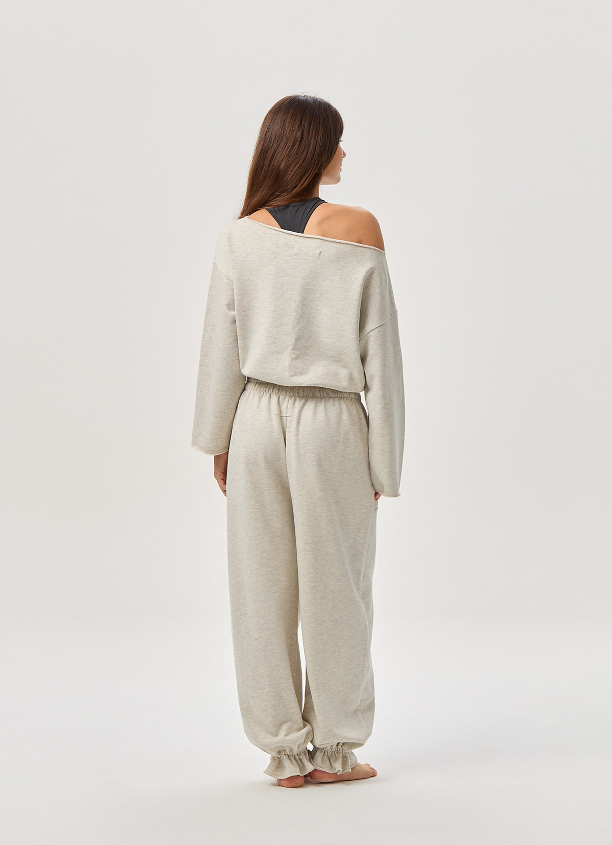 Ame jogger pants_Oatmeal Melange