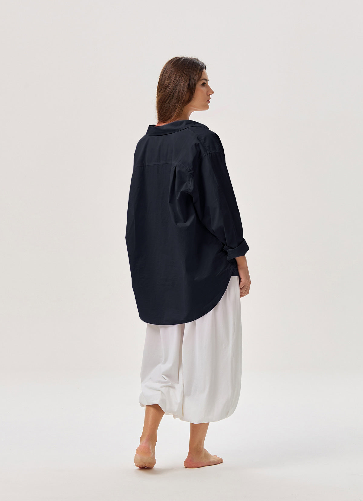 Overfit pocket shirts (Unisex)_Navy
