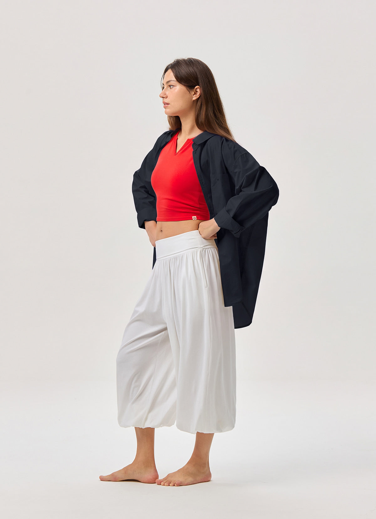 Overfit pocket shirts (Unisex)_Navy
