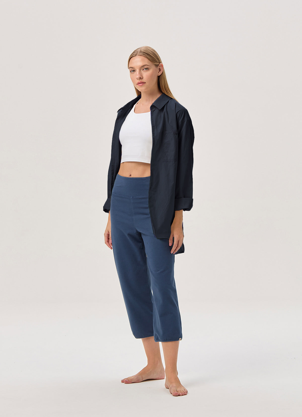 Overfit pocket shirts (Unisex)_Navy