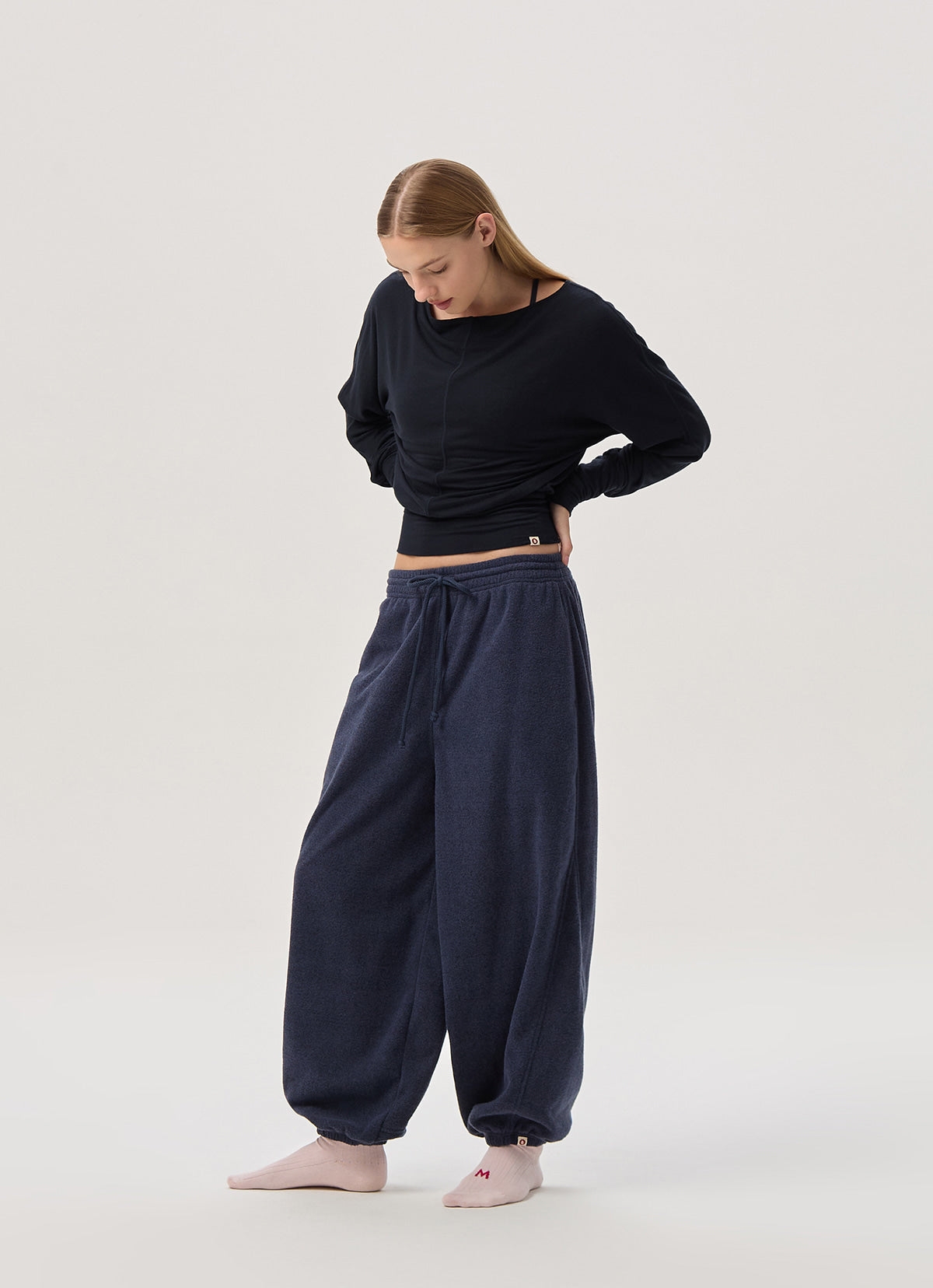 Soft wide long sleeve_Navy