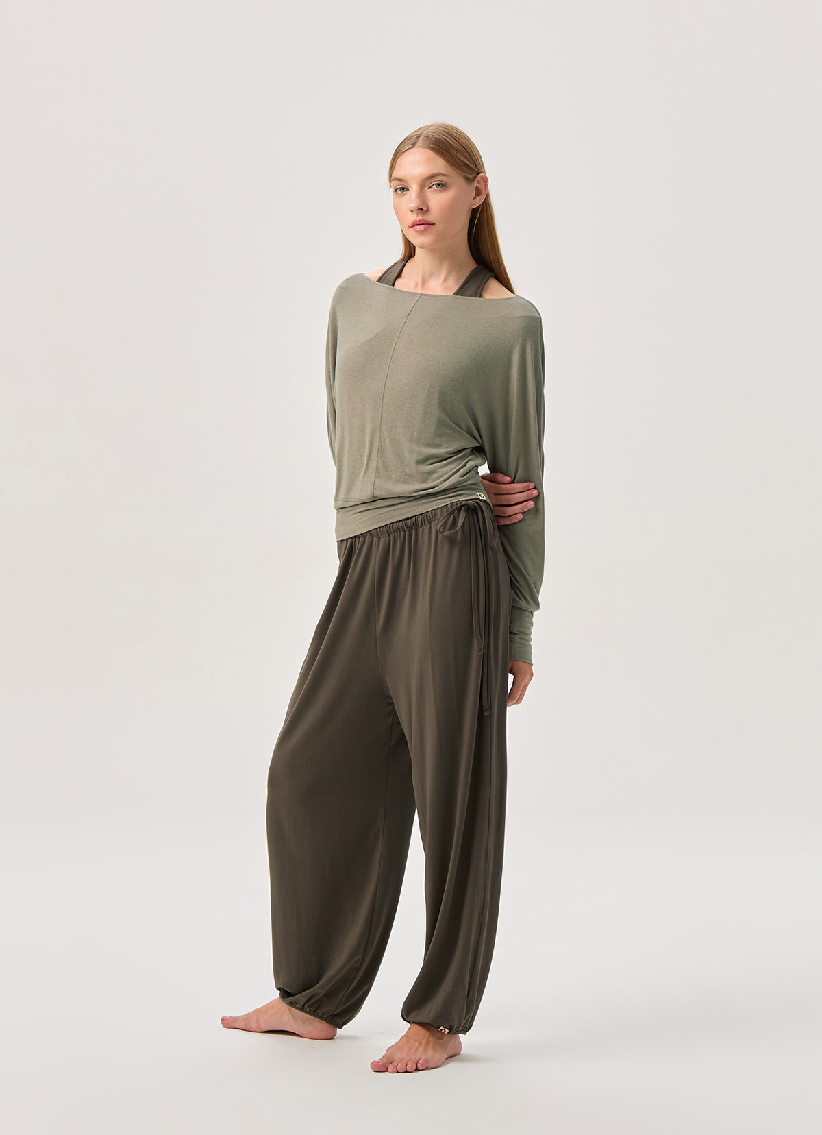 Soft wide long sleeve_Taupe