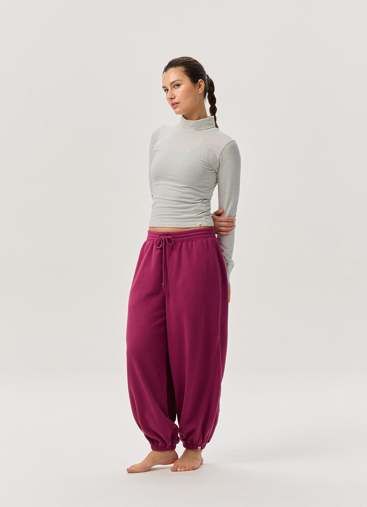 Turtle neck long sleeve_Oatmeal Melange