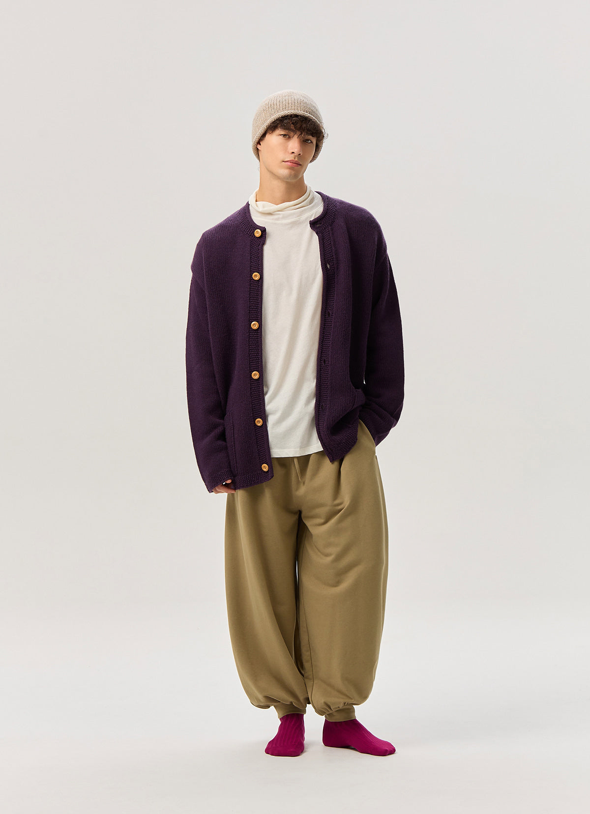 Grandpa cardigan (Unisex)_Plum Perfect
