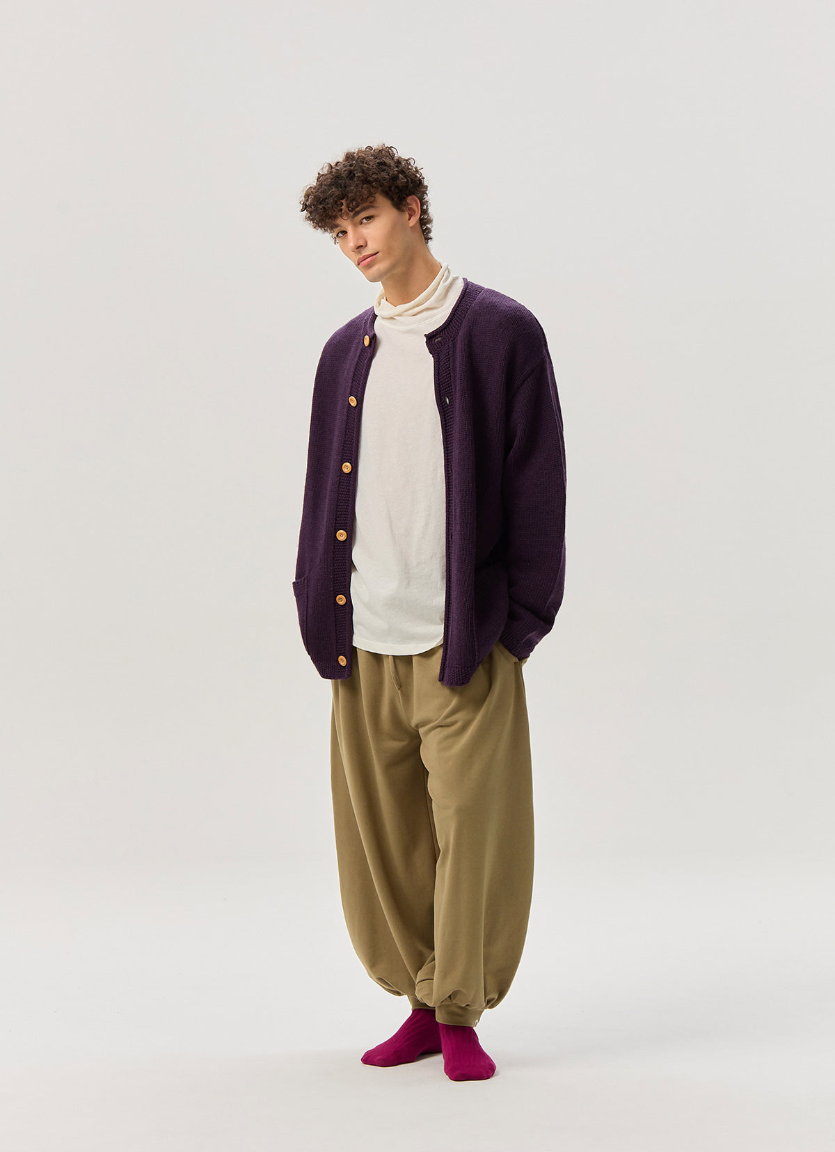 Grandpa cardigan (Unisex)_Plum Perfect