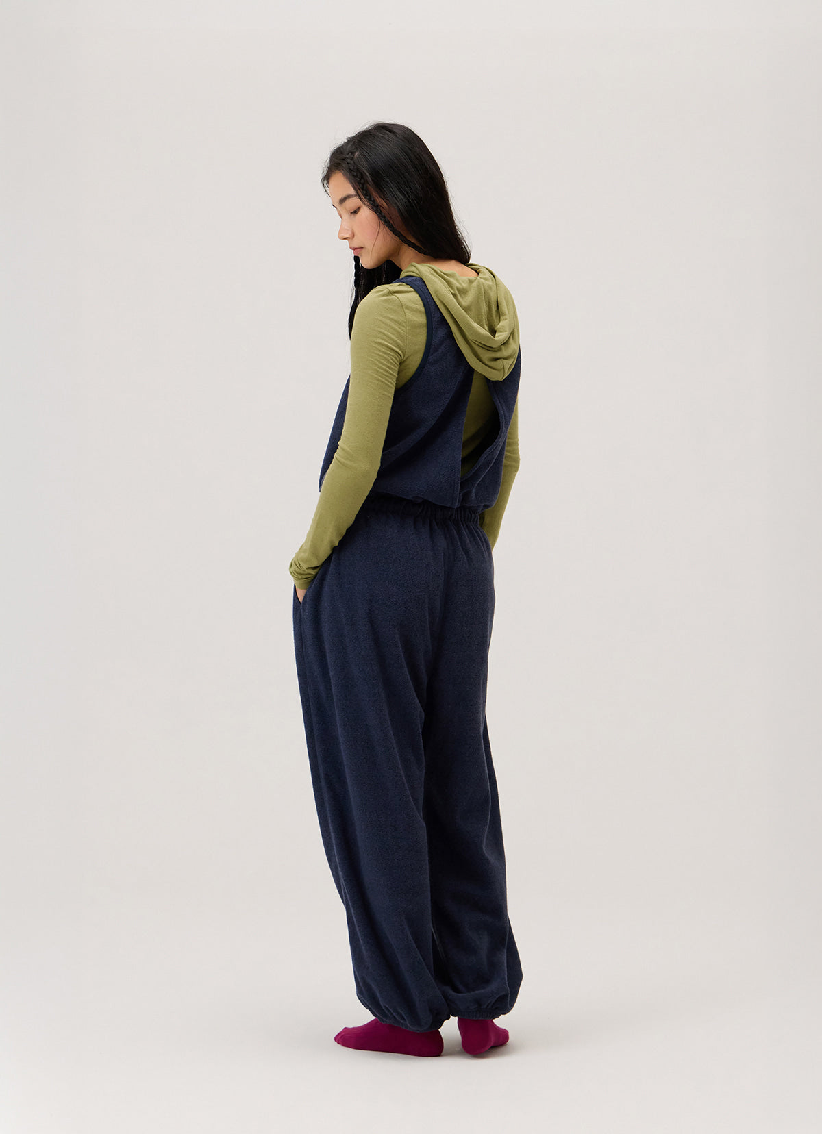 Fleece overalls_Blue Multi